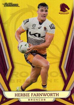 2023 NRL Traders Titanium - Gold Pearl Special #GS005 Herbie Farnworth Front